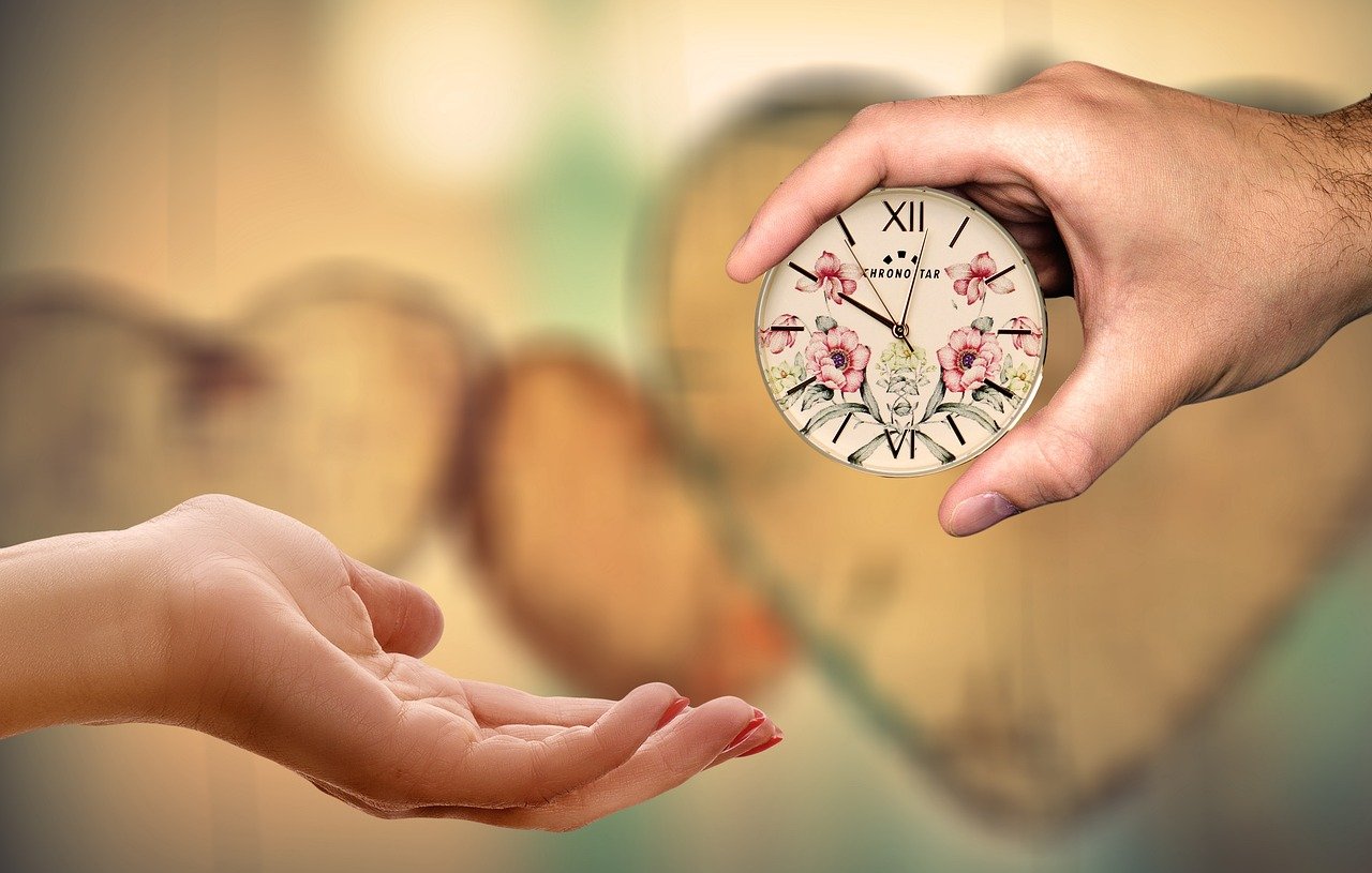 love, heart, time, give a gift, give, take, gift, clock, affection, take your time, game, employment, together, period of time, attention, attentive, pointer, dial, hours, time display, time, give, give, give, give, give, clock, attention