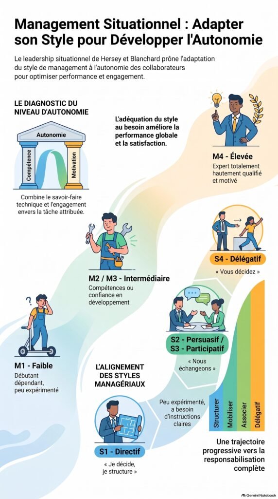 infographie du management situationnel