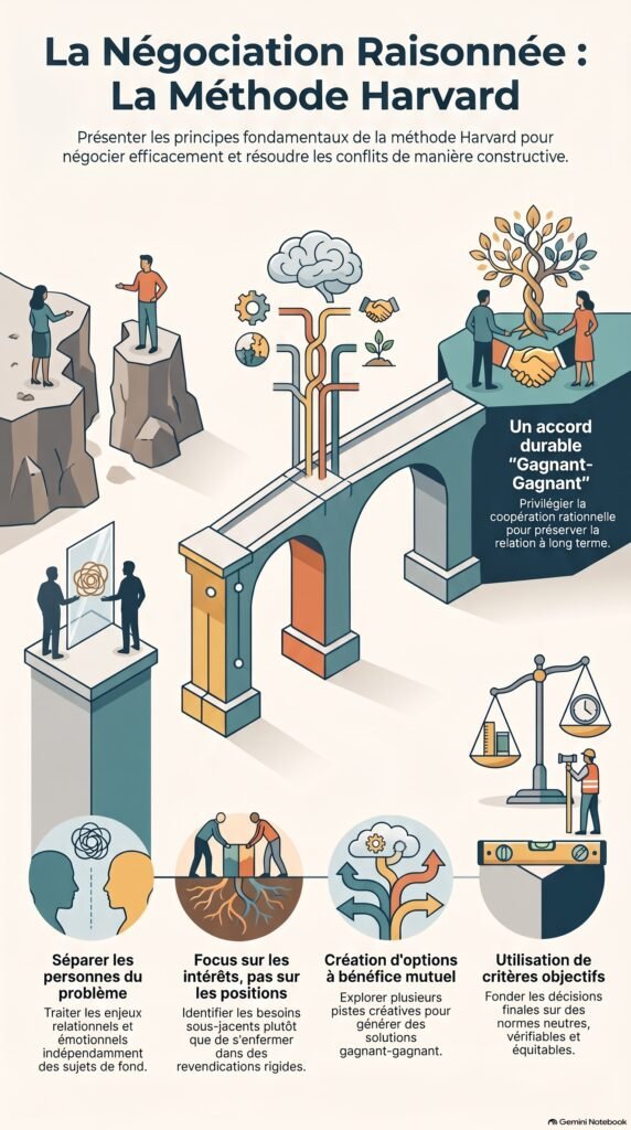 infographie sur la négociation raisonnée